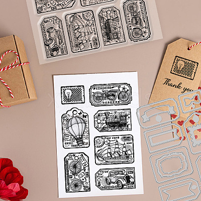 1 Sheet PVC Plastic Clear Stamps DIY-GL0004-73-1