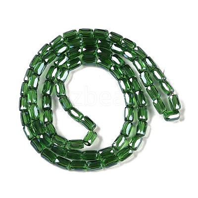 Electroplate Glass Beads Strands GLAA-Q101-02A-PL04-1