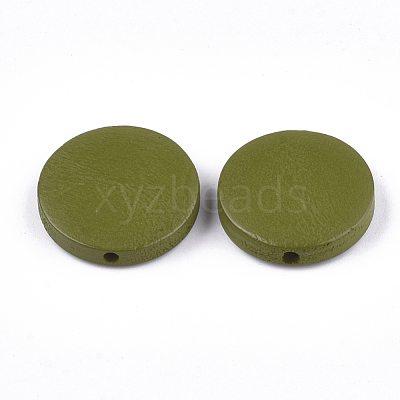 Painted Natural Wood Beads WOOD-S049-02C-05-1