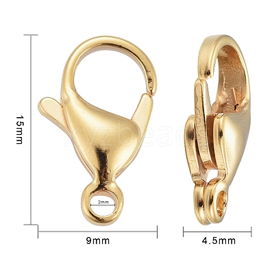 304 Stainless Steel Lobster Claw Clasps STAS-H352-01G-G-1