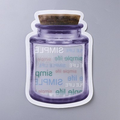 Reusable Bottle Shape Zipper Sealed Bags OPP-Z001-04-C-1