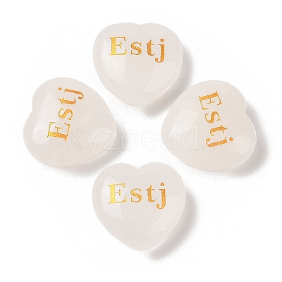 Natural Quartz Crystal Heart Engraving MBTI Figurines Statues for Home Office Desk Decorations X1-G-K353-05L-1