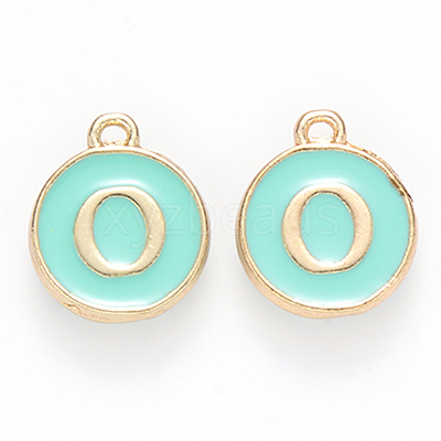 Golden Plated Alloy Enamel Charms ENAM-S118-05O-1
