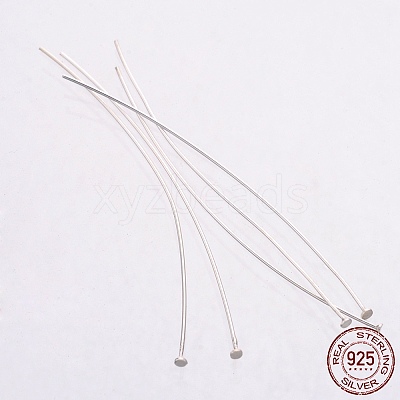 925 Sterling Silver Flat Head Pins X-STER-K017-50mm-S-1