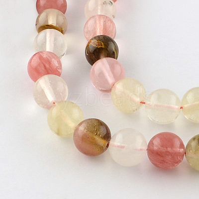 Tigerskin Glass Round Bead Strands X-G-R342-8mm-19-1