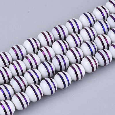 Electroplate Glass Beads Strands EGLA-S177-06A-02-1