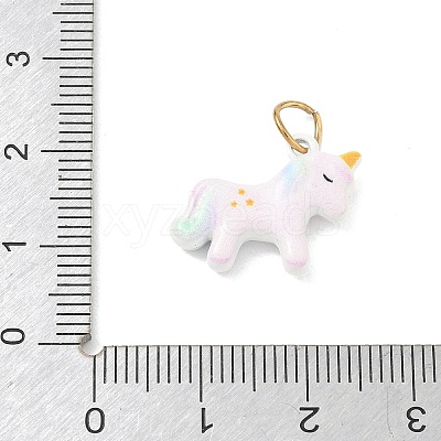 304 Stainless Steel Enamel Pendants SA-CBA08A6-01B-G-1