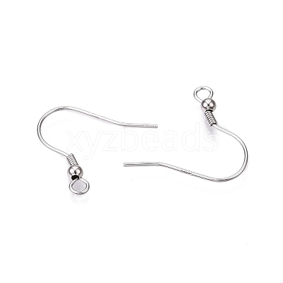 Anti-Tarnish Rhodium Plated 925 Sterling Silver Earring Hooks STER-N016-31P-1
