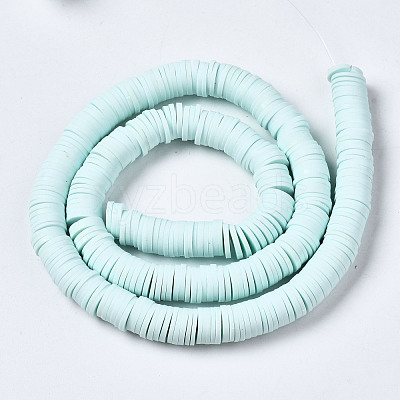 Handmade Polymer Clay Beads Strands CLAY-R089-8mm-142-1