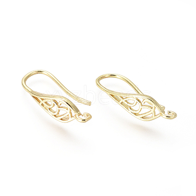 Brass Earring Hooks X-KK-G374-11G-1