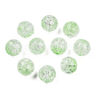 Transparent Crackle Acrylic Beads CACR-N002-25B-1