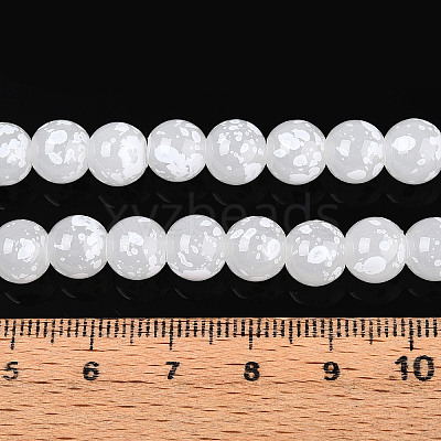 Baking Paint Glass Beads Strands DGLA-N015-8mm-01-1