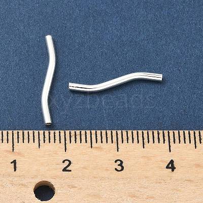 Brass Wavy Tube Beads KK-H532-36A-S-1