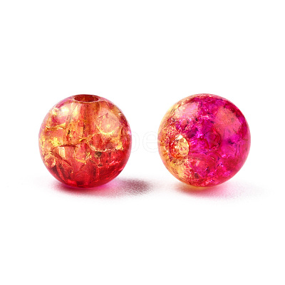 Transparent Crackle Acrylic Beads CACR-N002-09A-1