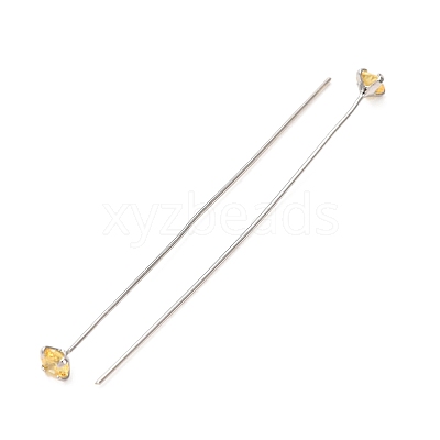 Brass Micro Pave Cubic Zirconia Stud Earring Findings CU-CBA4618-01P-04-1