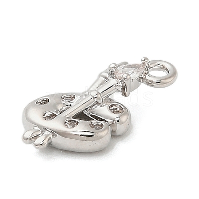 Brass Micro Pave Cubic Zirconia Pendants KK-I380-19P-1