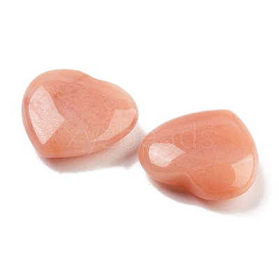 Heart Natural Red Aventurine Palm Stones G-C134-06A-21-1