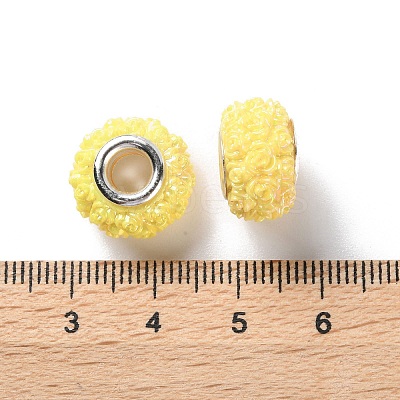 AB Color Resin Rose Flower European Beads RESI-M001-05F-1