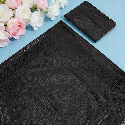 Polyester Elastic Fabric with Crocodile Pattern DIY-PH0036-91A-1