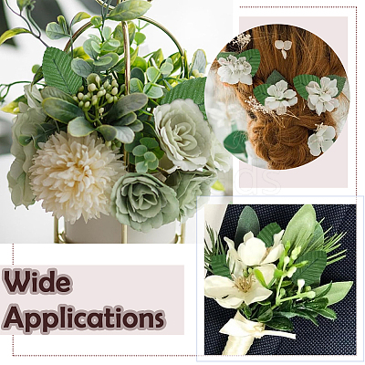 Handmade Silk Cloth Artificial Leaf AJEW-WH20070-073H-1