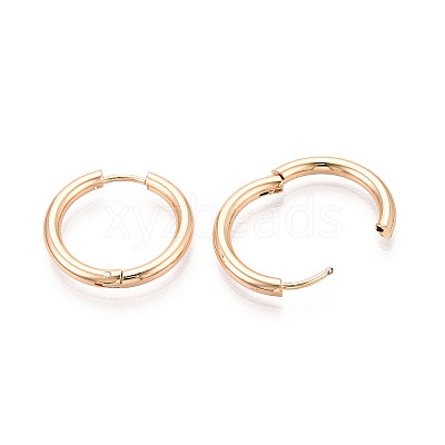 304 Stainless Steel Hoop Earrings EJEW-T048-24C-G-1