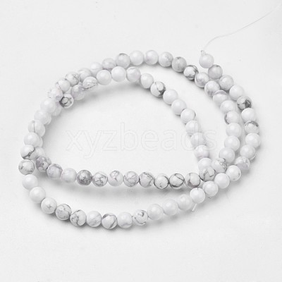 Natural Howlite Beads Strands G-D809-10-4mm-1