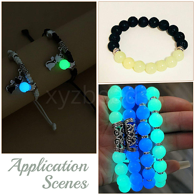 100Pcs Synthetic Luminous Stone Beads Strands G-SP0001-44A-1