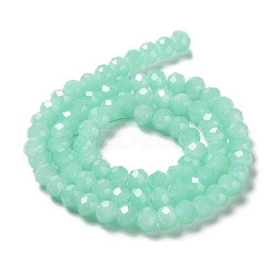 Baking Paint Imitation Jade Glass Bead Strands X-DGLA-A034-J6MM-A22-1