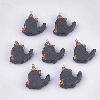 Handmade Porcelain Kitten Pendants PORC-T002-64-1