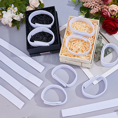 16Pcs Polyester & Nylon Elastic Straps with Hook and Loop Fastener AJEW-FH0007-61B-1