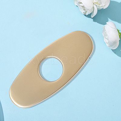 Oval Stainless Steel Faucet Hole Covers STAS-WH20001-18A-G-1