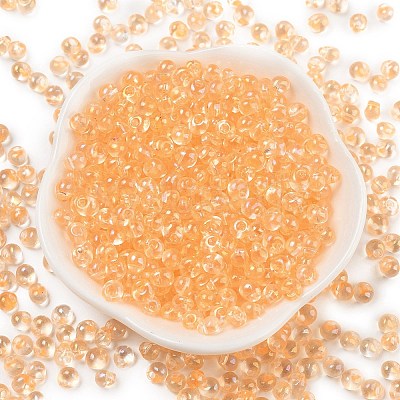 6/0 Inside Colours Fringe Glass Seed Beads SEED-A034-03C-1