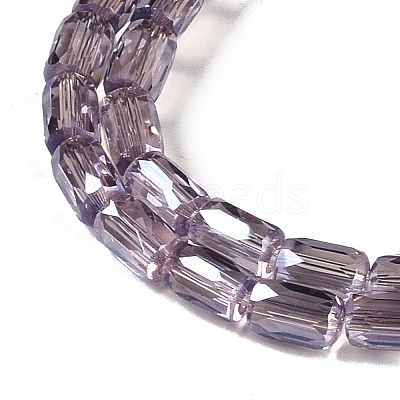 Electroplate Glass Beads Strands GLAA-Q101-02A-PL01-1