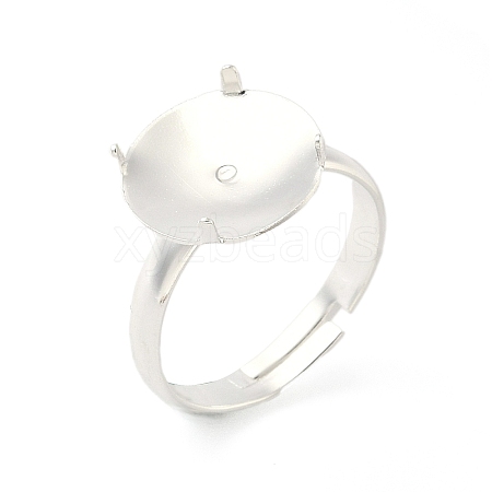 Adjustable Brass 4 Prong Ring Settings KK-K414-04C-S-1