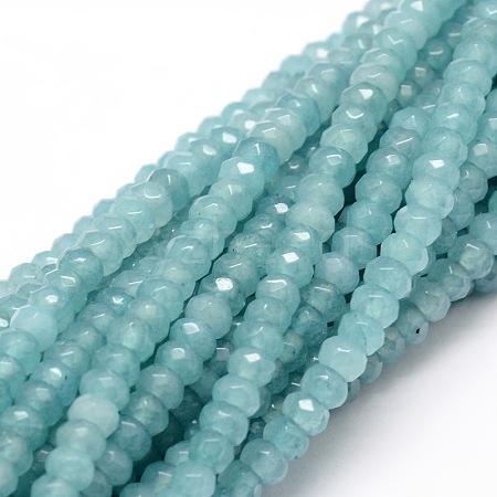 Dyed Natural Malaysia Jade Rondelle Beads Strands G-E316-2x4mm-26-1