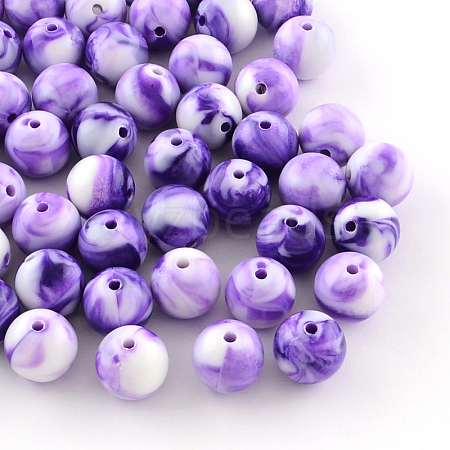 Opaque Acrylic Beads SACR-R853-8mm-210-1