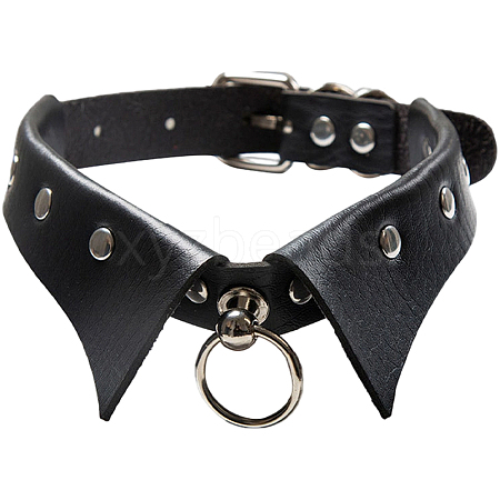 PU Leather Collar Choker Necklaces for Women NJEW-CL0001-23A-1