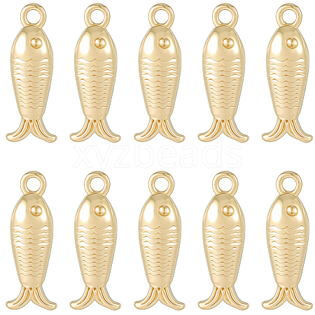 10Pcs Brass Charms KK-SC0007-48-1