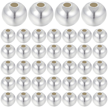 Round 925 Sterling Silver Beads STER-BBC0005-39E-1