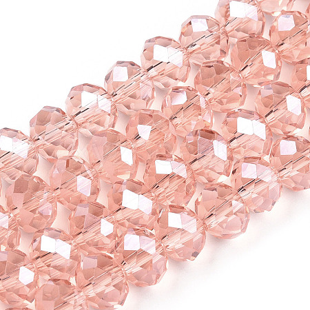 Electroplate Glass Beads Strands EGLA-A034-T4mm-A34-1
