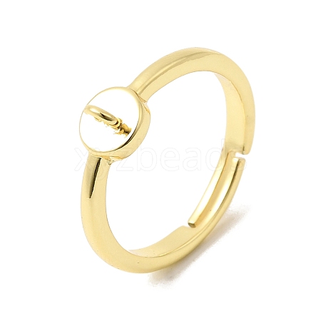 Brass Adjustable Finger Ring Setting KK-P343-02G-1