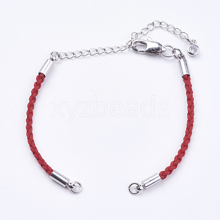 Braided Cotton Cord Bracelet Making MAK-I006-22P-1