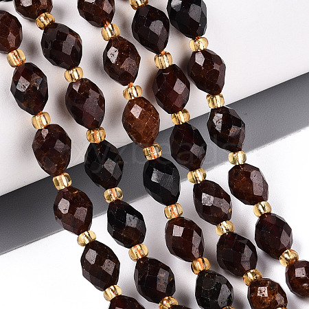 Natural Orange Garnet Beads Strands G-N342-53-8x6-05-1