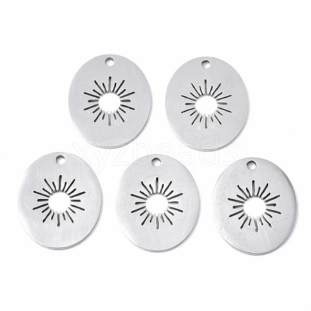 Tarnish Resistant 201 Stainless Steel Pendants STAS-N091-70-1