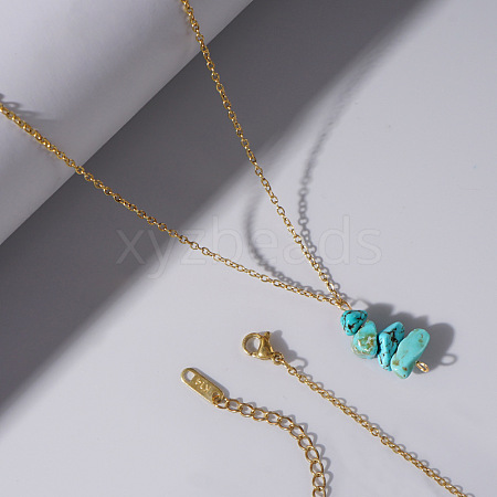 Half Gemstone Necklaces for Bestie YM3563-1-1