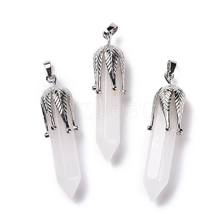 Natural Quartz Crystal Big Pointed Pendants G-E059-03AS-09-1