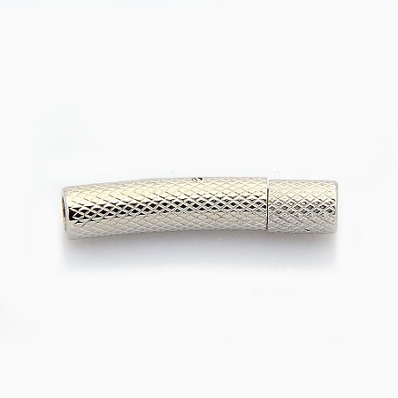 Tarnish Resistant Column 304 Stainless Steel Bayonet Necklace Clasps STAS-O035-3mm-02-1