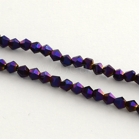 Electroplate Glass Bead Strands X-EGLA-R094-4mm-05-1