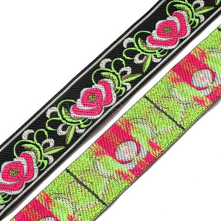 Ethnic Style Embroidery Polycotton Ribbons OCOR-WH0066-83-1