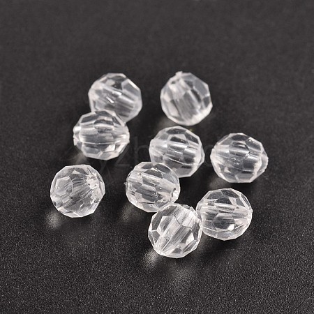 Round Transparent Acrylic Beads X-DB8mmC01-A-1